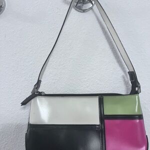 Color Block Shoulder Bag – Retro Y2K Minimalist Purse